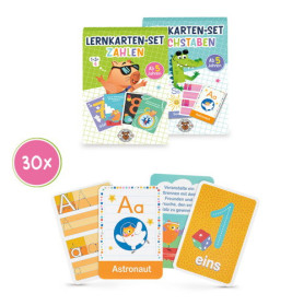 Lernkarten-Sets 30-teilig sort.