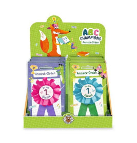 Ansteck-Orden Du bist 1. Klasse, sortiert