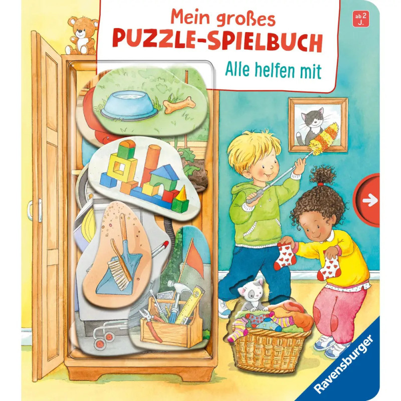 Mein großes Puzzle-Spielbuch: Alle helfen