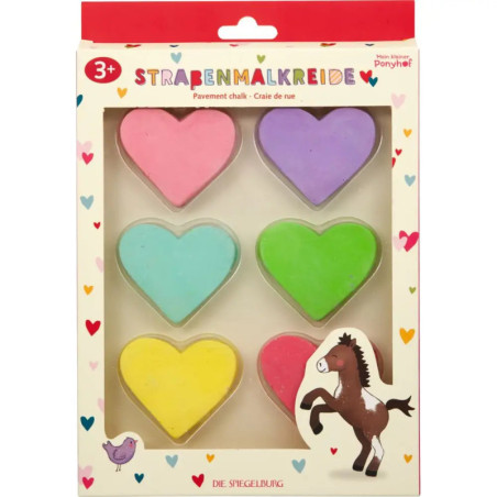 Coppenrath Verlag Straßenmalkreide Herzen Mein kleiner Ponyhof – Bunter Malspaß Outdoor