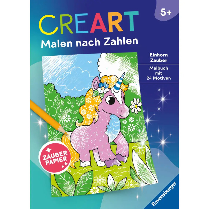 CreArt Malen nach Zahlen Einhorn ab 5 Jahre
