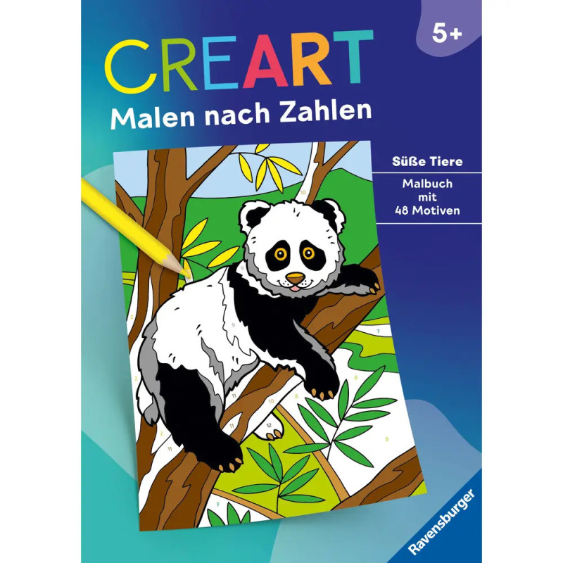 CreArt Malen nach Zahlen Süße Tiere ab 5 jahre