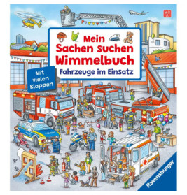 Sachen suchen Wimmelbuch Fahrzeuge im Einsatz