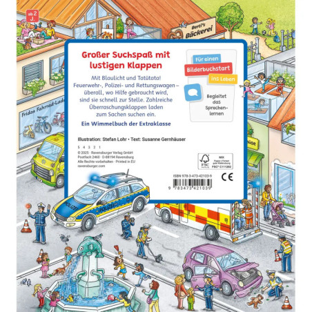 Sachen suchen Wimmelbuch Fahrzeuge im Einsatz