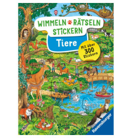 Wimmeln, Rätseln, Stickern: Tiere