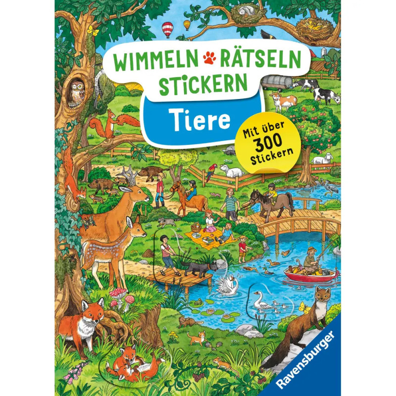 Wimmeln, Rätseln, Stickern: Tiere