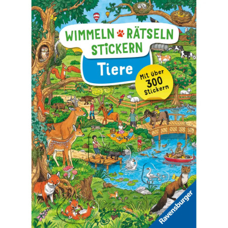 Wimmeln, Rätseln, Stickern: Tiere