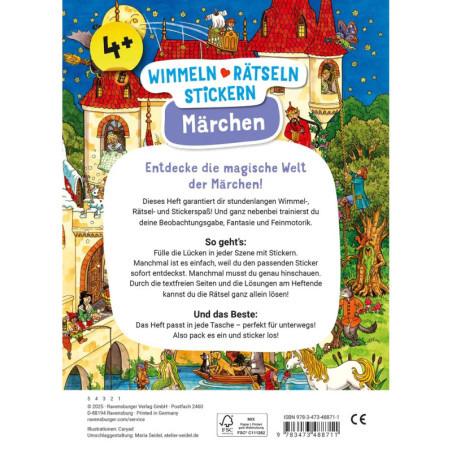 Wimmeln, Raetseln, Stickern: Märchen