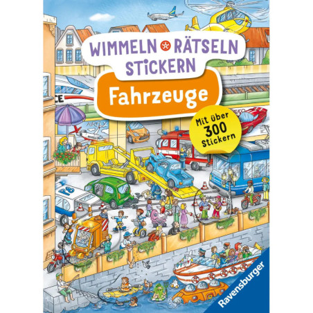 Wimmeln, Raetseln, Stickern: Fahrzeuge