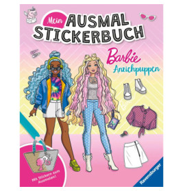 Ravensburger Mein Ausmalstickerbuch Barbie – Glamouröser Mal- & Sticker-Spaß