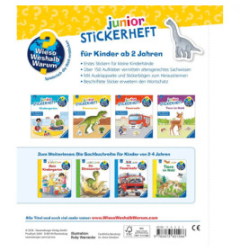 Ravensburger: Wieso? Weshalb? Warum? junior Stickerheft Dinosaurier – Ab 3 Jahren