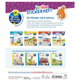 Ravensburger: Wieso? Weshalb? Warum? junior Stickerheft Tiere im Wald – Ab 3 Jahren