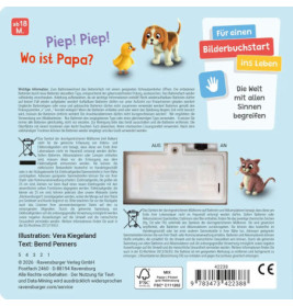 Ravensburger® Hör mal hin – Piep! Piep! Bis bald! – Soundbuch ab 18 Monaten