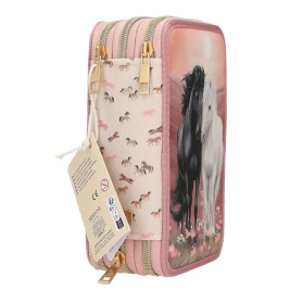 Miss Melody 3 Fach Federtasche BLOSSOM PONY