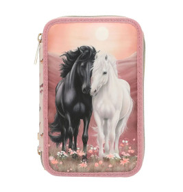 Miss Melody 3 Fach Federtasche BLOSSOM PONY