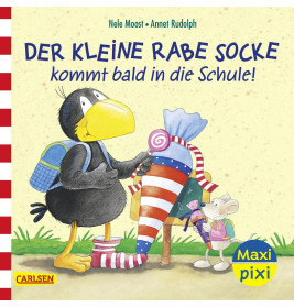 Maxi Pixi 497: VE 5: Der kleine Rabe Socke kommt bald in die Schule! (5 Exemplare)