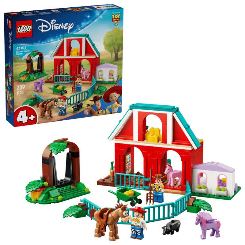 LEGO Disney Pixar Blazes Pferderanch (43304) – Bauspielzeug für kleine Baumeister