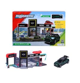 Majorette Mini Showroom Set + 1 Fahrzeug | Modulare Garage – Automobil Ausstellung für Kinder