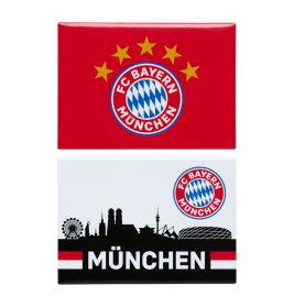 FC Bayern München Magnet-Set Logo & Skyline – Tradition trifft Heimatliebe