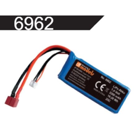 DF-Models LiPo Akku 7,4V 2200mAh | RC Batterie | XT30 Stecker | Für RC Modelle