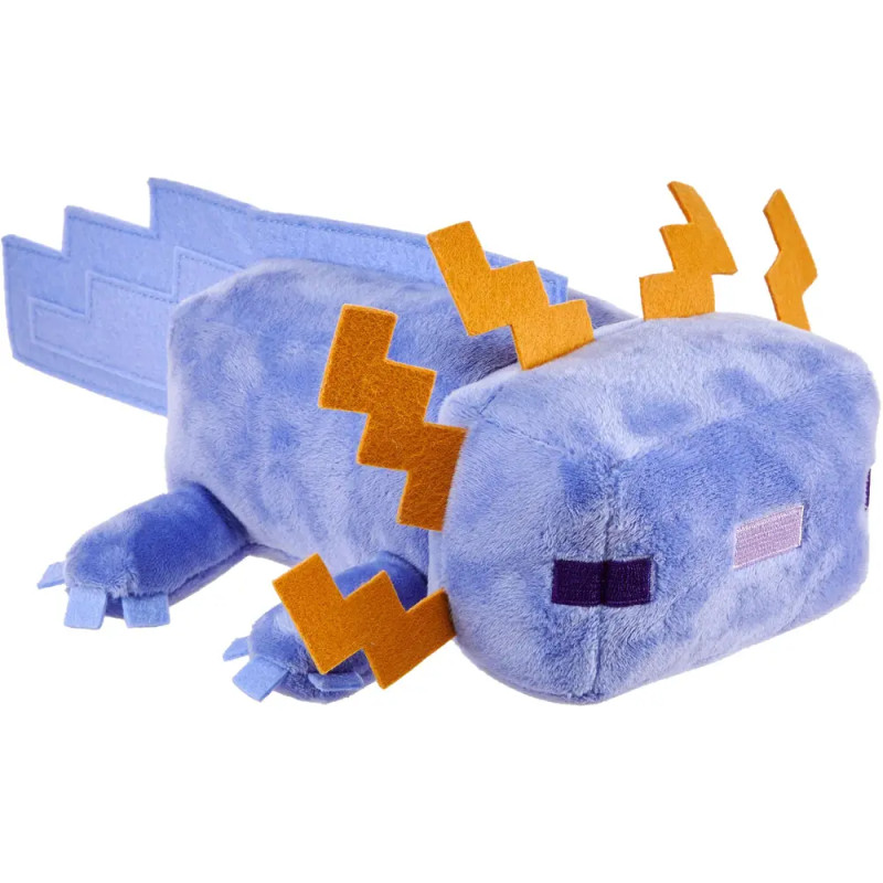 Minecraft weiches Spielzeug blaues Axolotl, ca. 20 cm große weiche Sammelfigur, vom Videospiel inspi