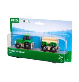33799 BRIO Traktor mit Holz-Anhänger