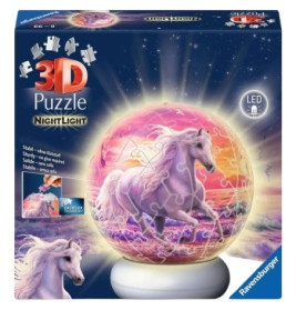 Ravensburger 3D Puzzle Nachtlicht Pferde am Strand – 72 Teile & LED