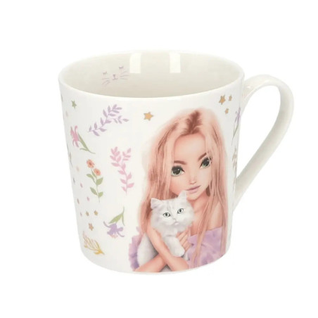 Depesche TOPModel Becher BLOOMING KITTY – Keramik, spülmaschinen- & mikrowellengeeignet