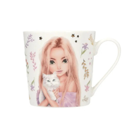 Depesche TOPModel Becher BLOOMING KITTY – Keramik, spülmaschinen- & mikrowellengeeignet
