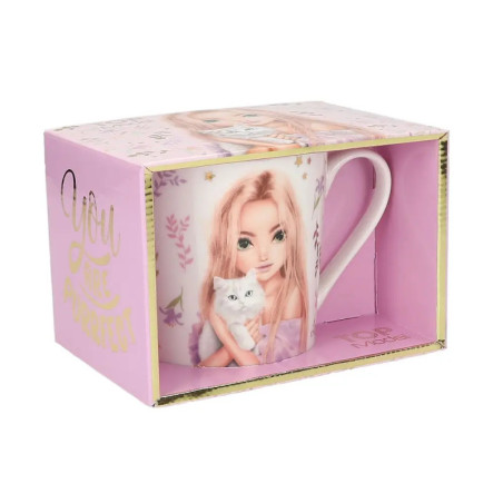 Depesche TOPModel Becher BLOOMING KITTY – Keramik, spülmaschinen- & mikrowellengeeignet
