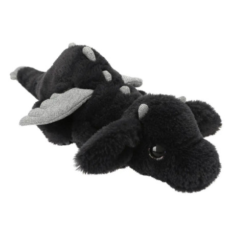 Depesche SNUKIS Plüschdrache schwarz – Kuscheltier mit Glitzerflügeln