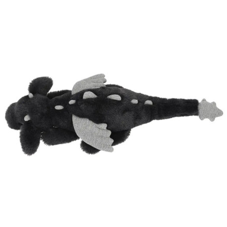 Depesche SNUKIS Plüschdrache schwarz – Kuscheltier mit Glitzerflügeln