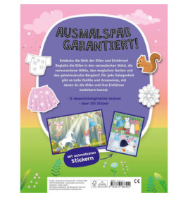 Ravensburger Mein Ausmalstickerbuch Elfe – Kreativer Malspaß mit magischen Stickern