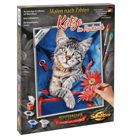 Malen nach Zahlen - Katze im Rucksack