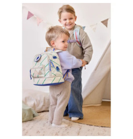 Lässig Mini Rucksack Happy Trails Frog – Ergonomischer Kinderrucksack, grün (200g)