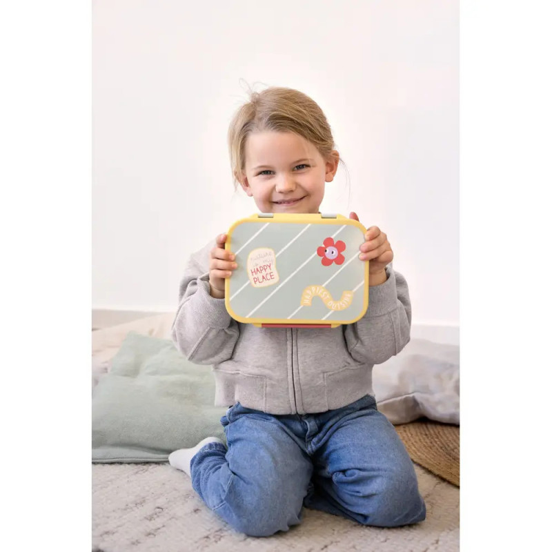 Lässig Bento Brotdose Happy Trails Flower – Praktisch für Kindergarten & Schule