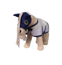 HKM Fliegenset Cuddle Horse grau/blau – Zuverlässiger Fliegenschutz für Pferde | HKM Sports Equipment 157599565.0001