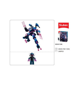 Sluban Exosuit Mecha Blau Claws 240 St. Klemmbausteine - Bauspielzeug M38-B1386