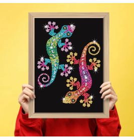 Sequin Art Blue Premium - Geckos