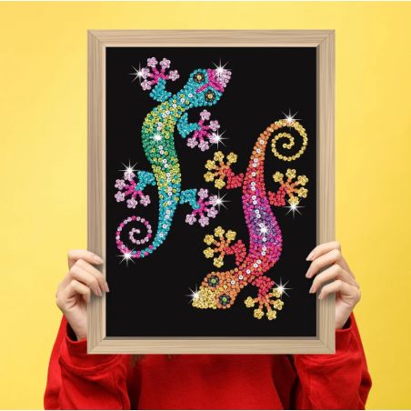 Sequin Art Blue Premium - Geckos