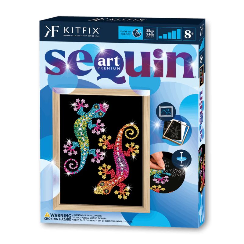 Sequin Art Blue Premium - Geckos