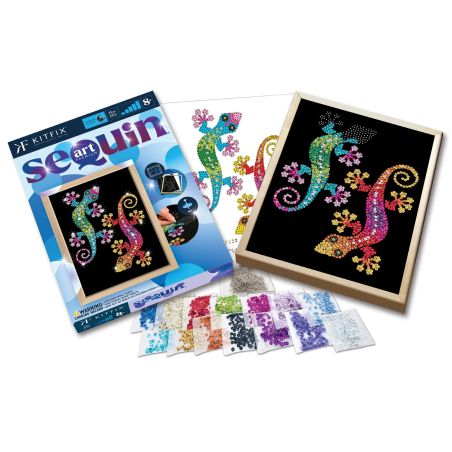 Sequin Art Blue Premium - Geckos