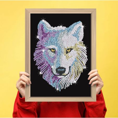 Sequin Art Blue Premium - Schneewolf