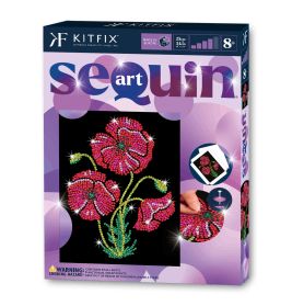 Sequin Art Purple - Mohnblumen