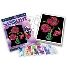 Sequin Art Purple - Mohnblumen