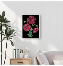 Sequin Art Purple - Mohnblumen