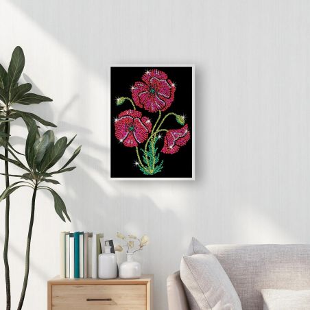Sequin Art Purple - Mohnblumen