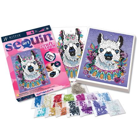 Sequin Art Craft Teen - Lama