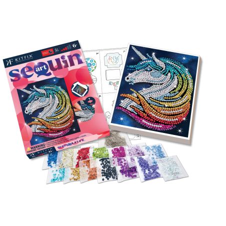 Sequin Art Red - Unicorn Stard ust