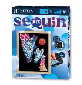 Sequin Art Blue Premium - Giraffe & Kalb